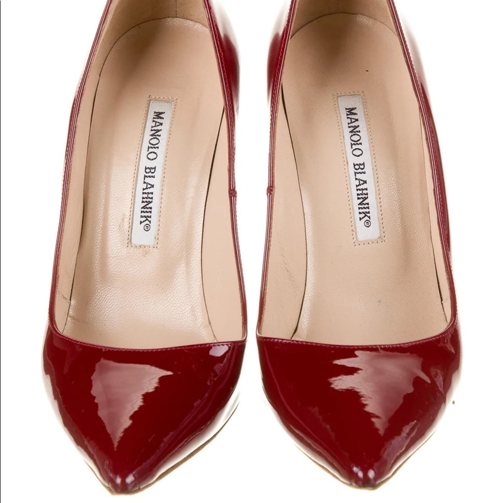 Red Manolo Blahnik heels